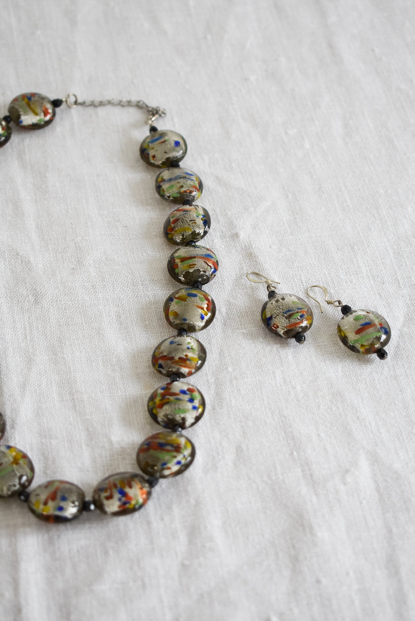 Funky glass bead jewellery set