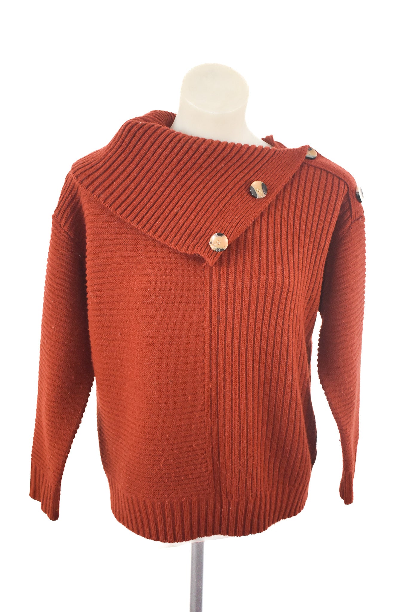 Twin Lakes funky brown knit jumper, S