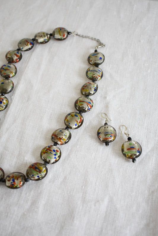 Funky glass bead jewellery set