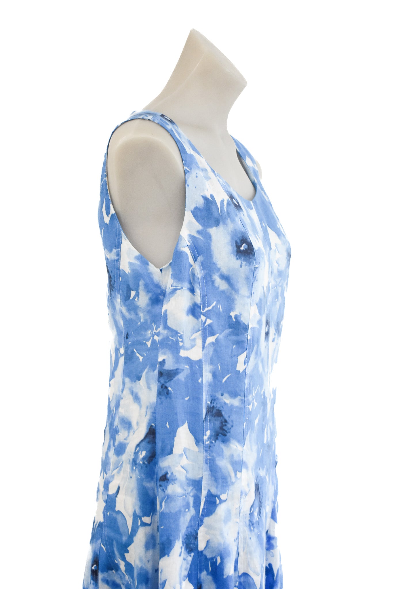 The Clothing Company blue floral linen dress, 10