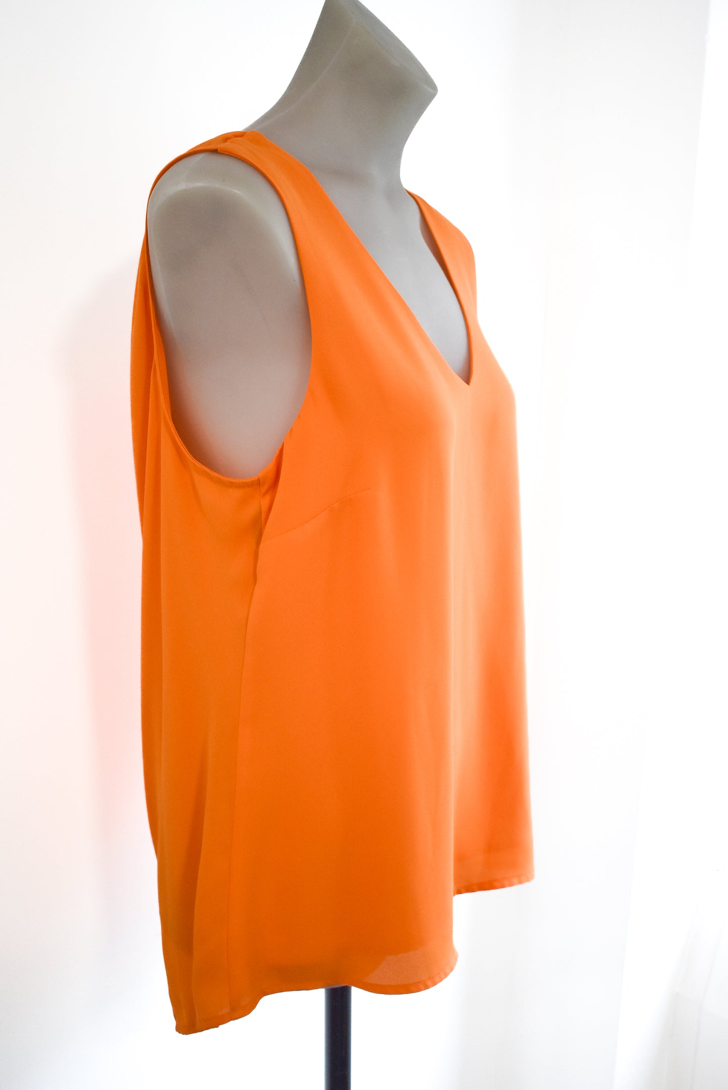 Stella orange sleeveless blouse, 12