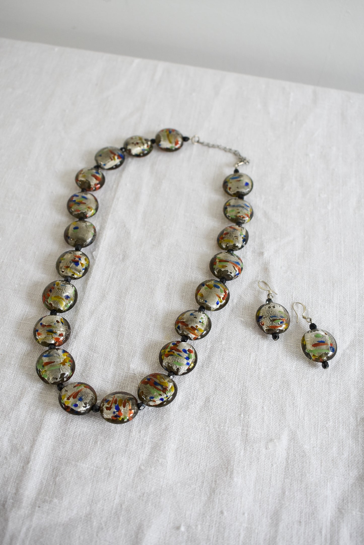 Funky glass bead jewellery set