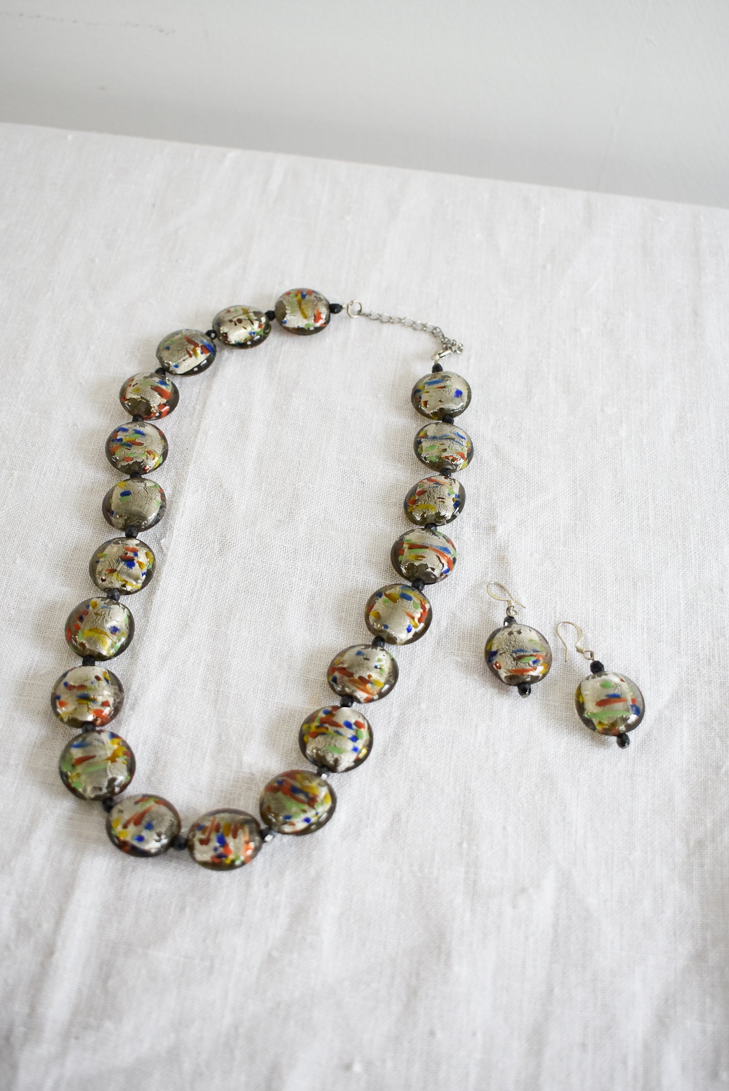 Funky glass bead jewellery set