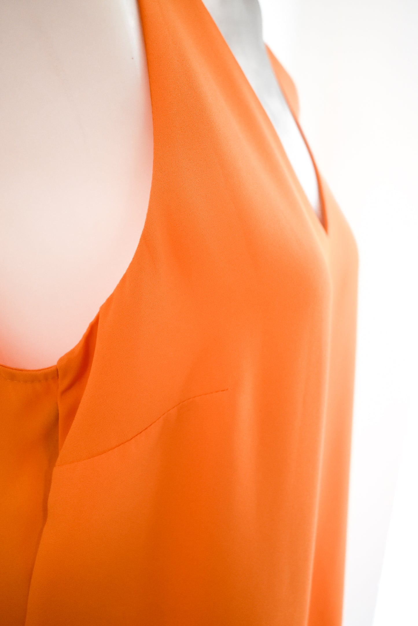 Stella orange sleeveless blouse, 12