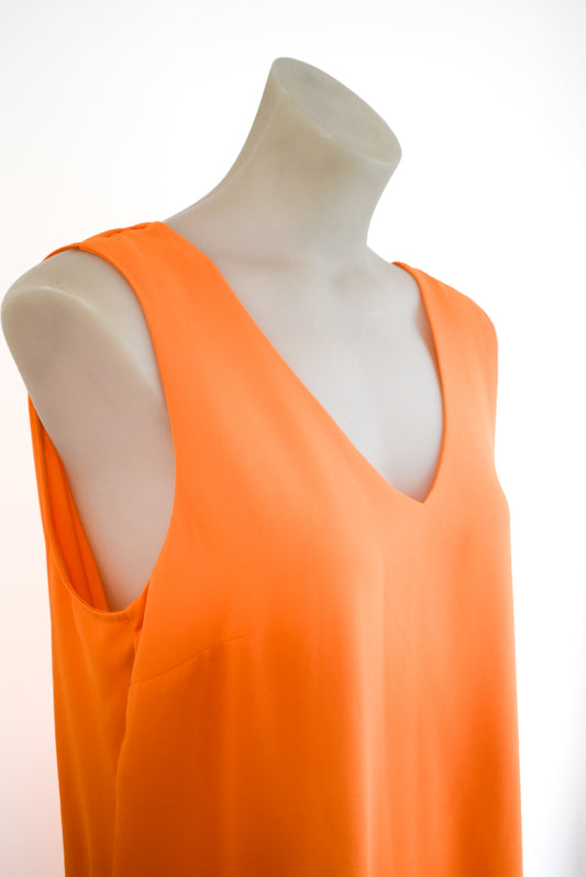 Stella orange sleeveless blouse, 12