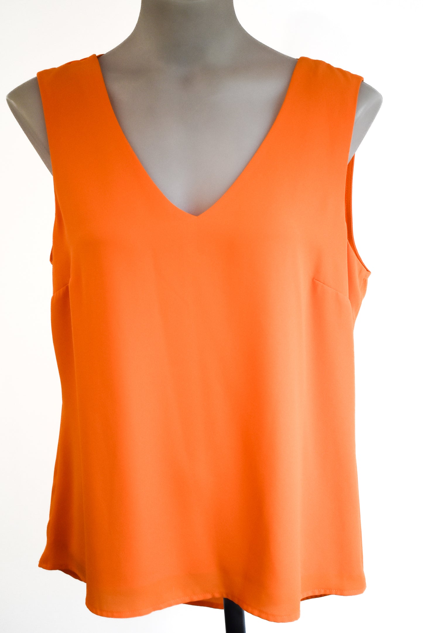 Stella orange sleeveless blouse, 12