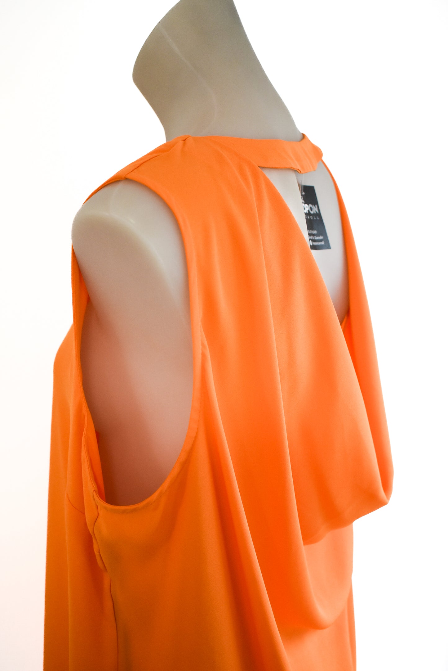 Stella orange sleeveless blouse, 12