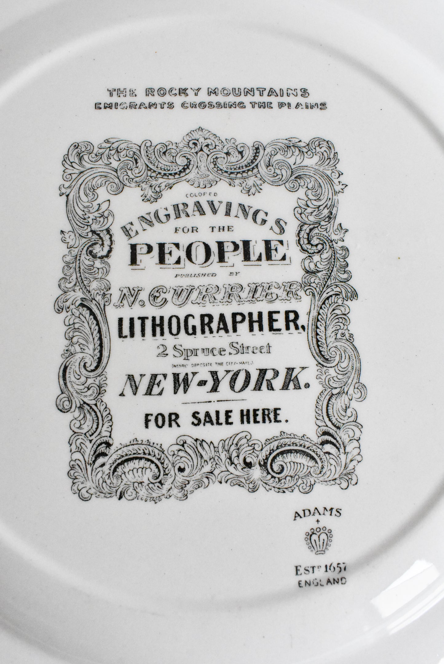 Rare collectable plate "The Rocky Mountains" by Adams