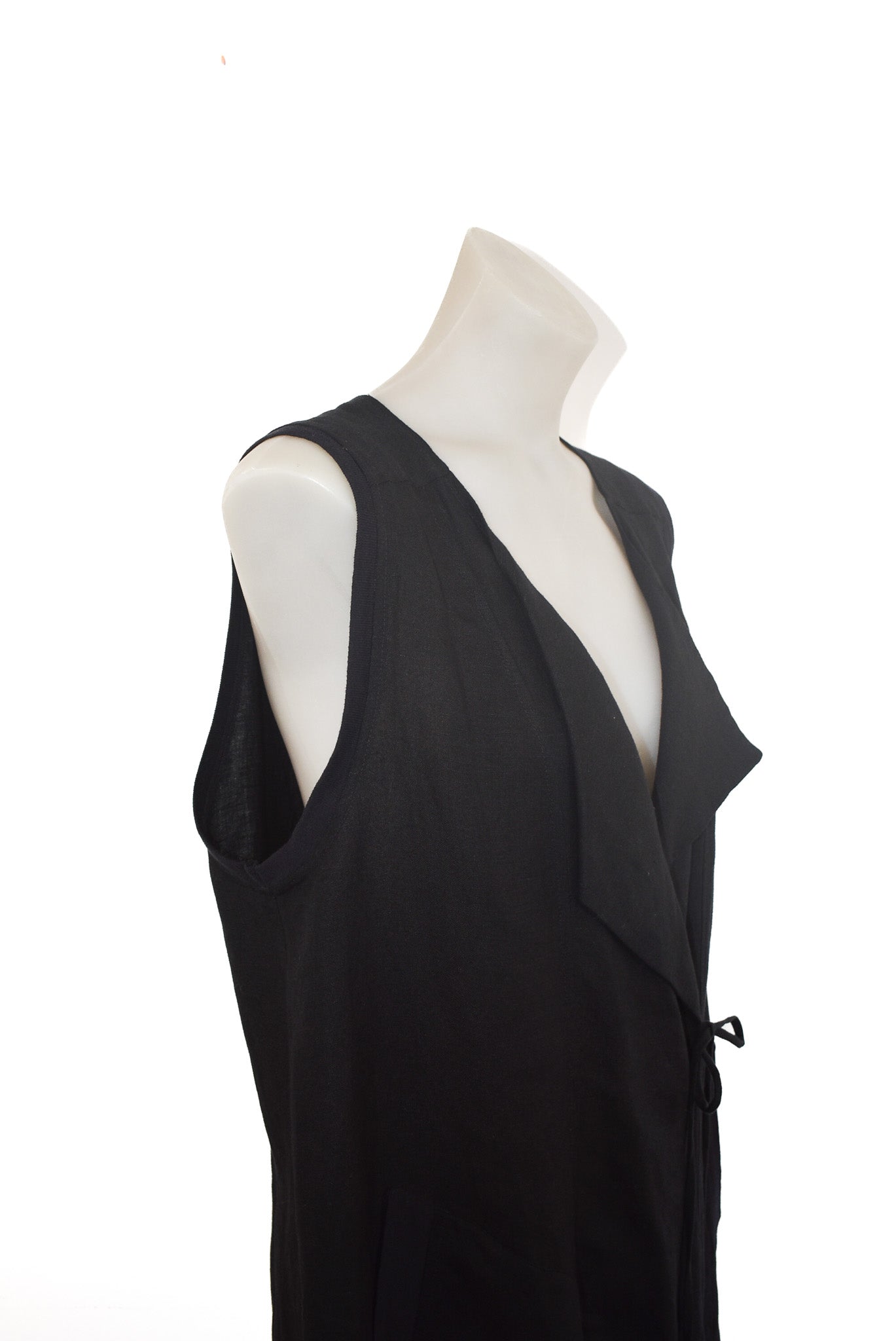 Visage NZ Made black wrap tunic, L