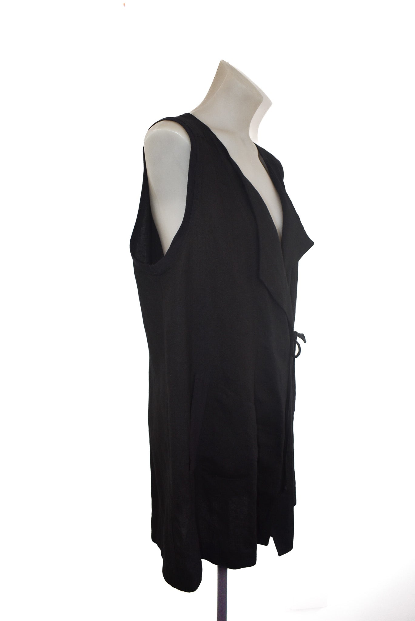 Visage NZ Made black wrap tunic, L