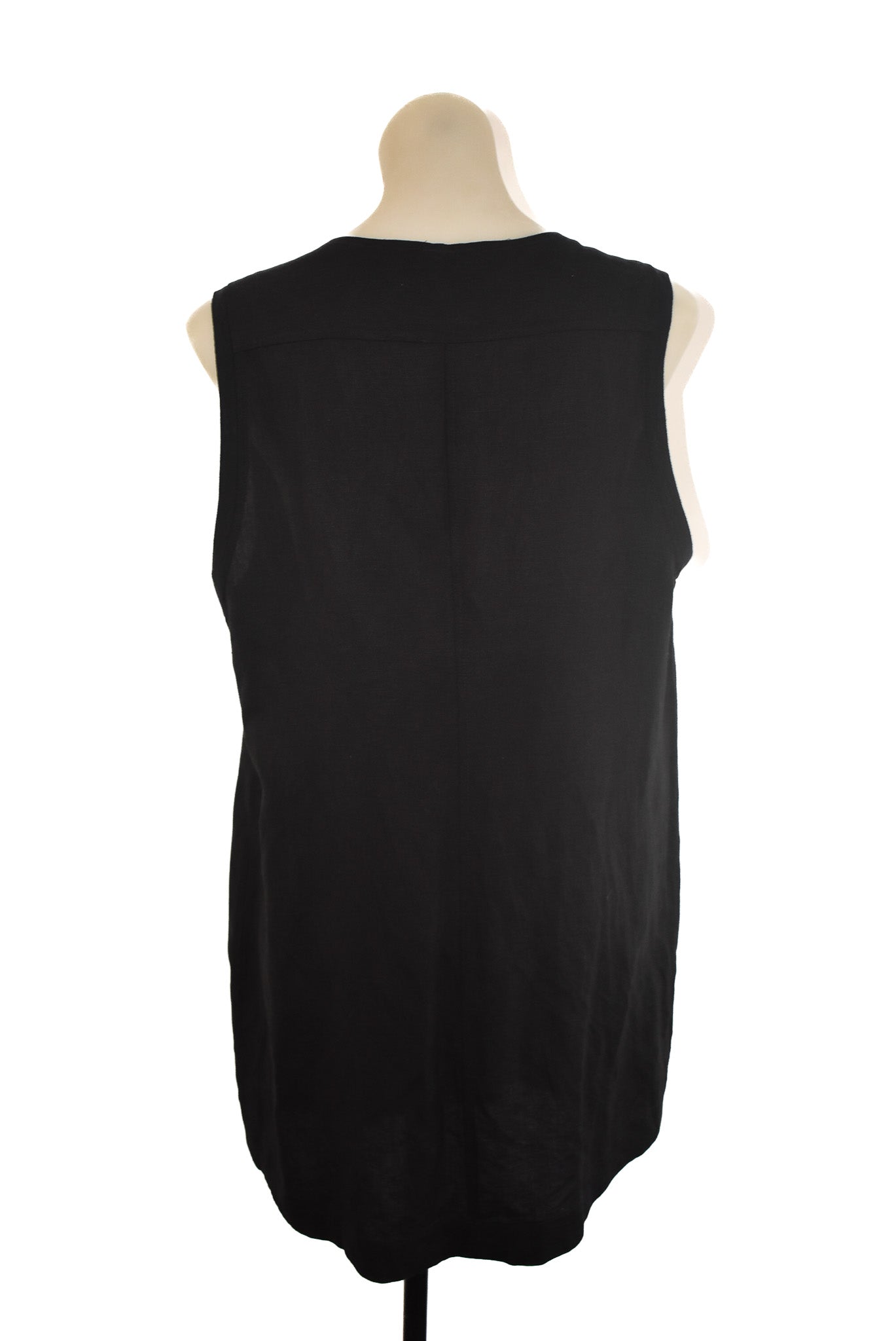 Visage NZ Made black wrap tunic, L