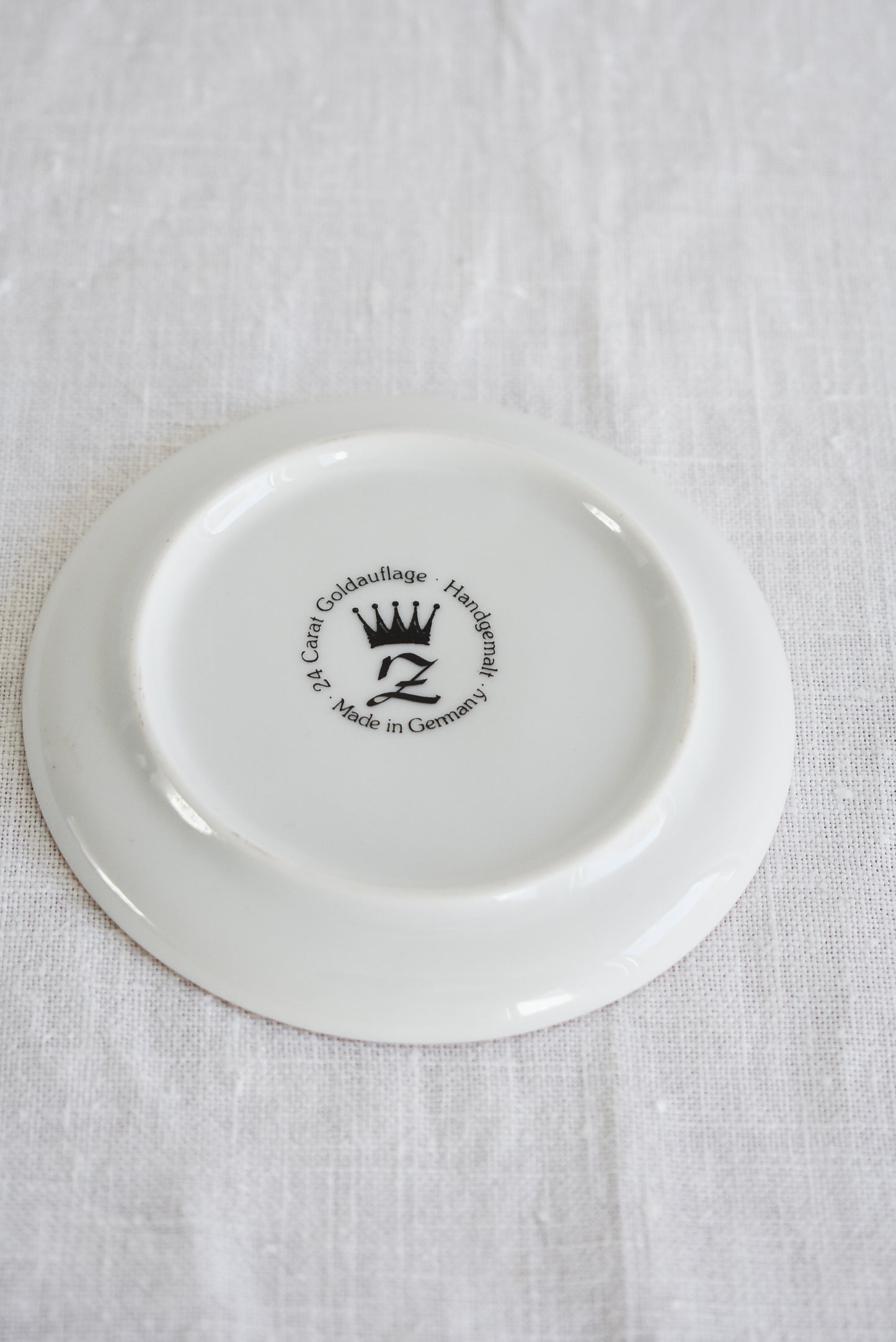 Handgemalt Made in Germany 24ct goldauflage tiny plate