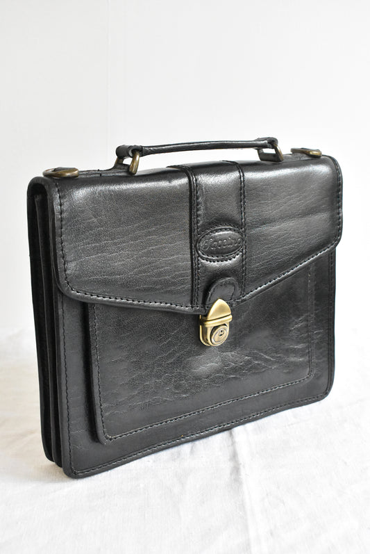 Stunning Fascino black leather briefcase