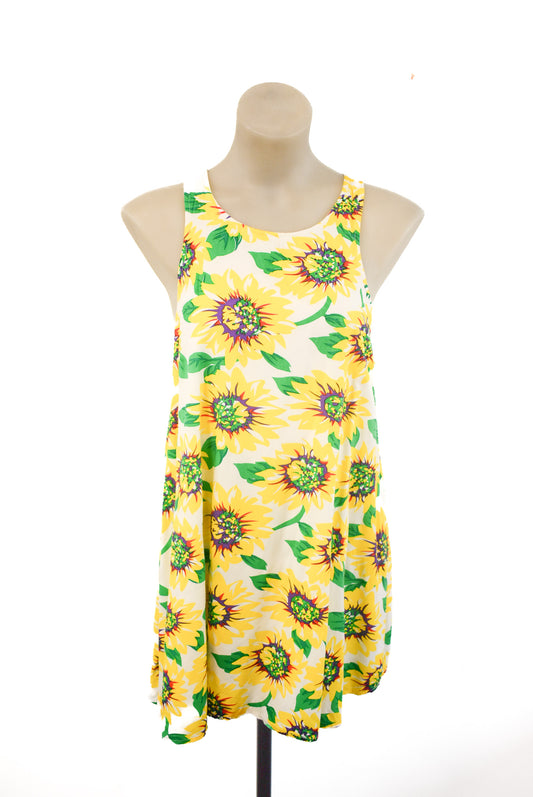 Polly sunflower cotton mini dress, S