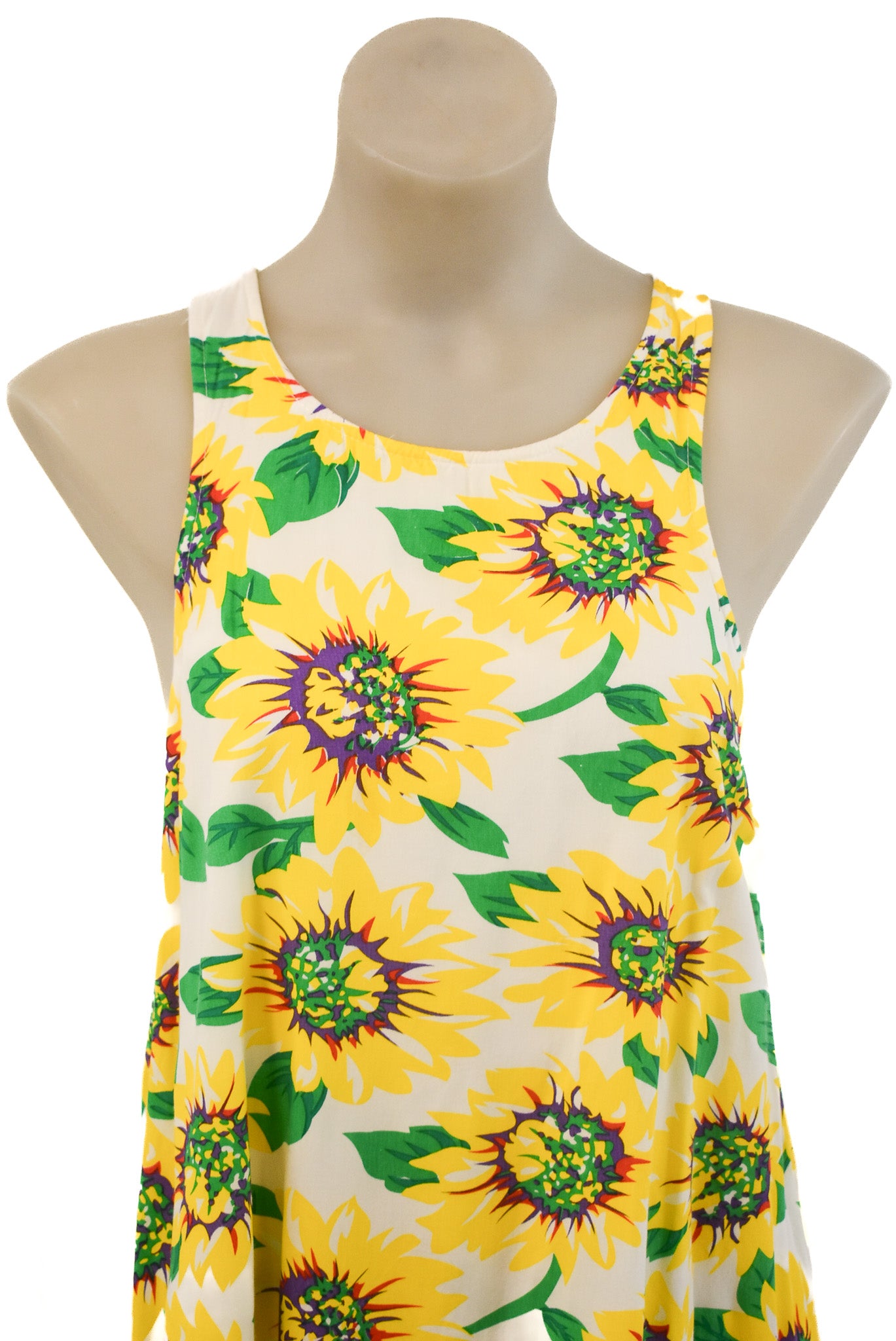 Polly sunflower cotton mini dress, S