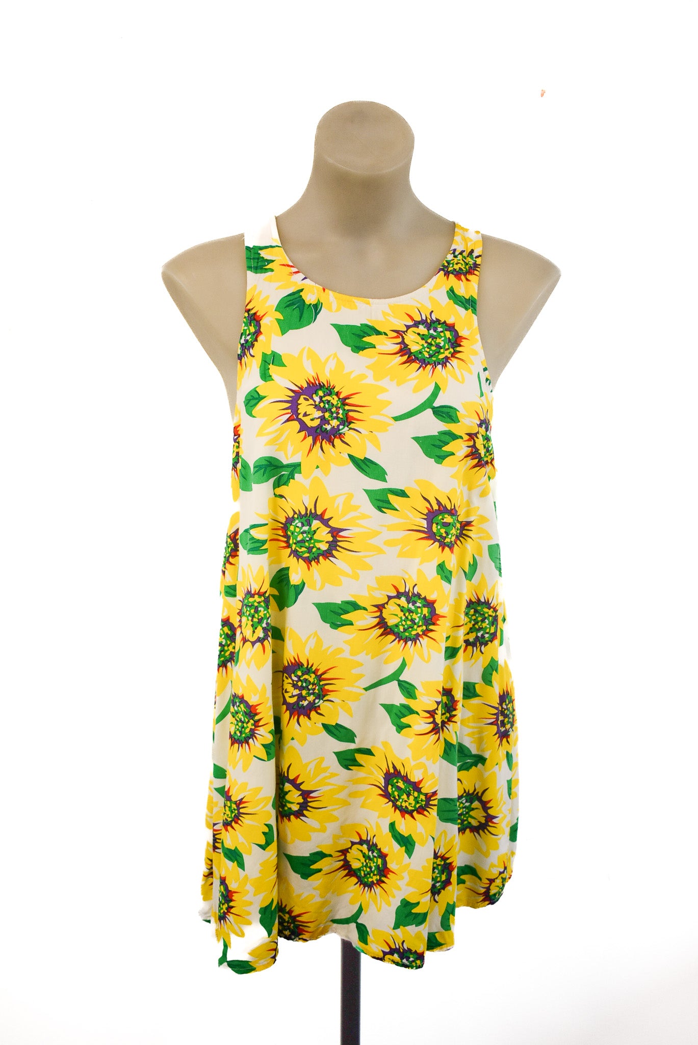 Polly sunflower cotton mini dress, S