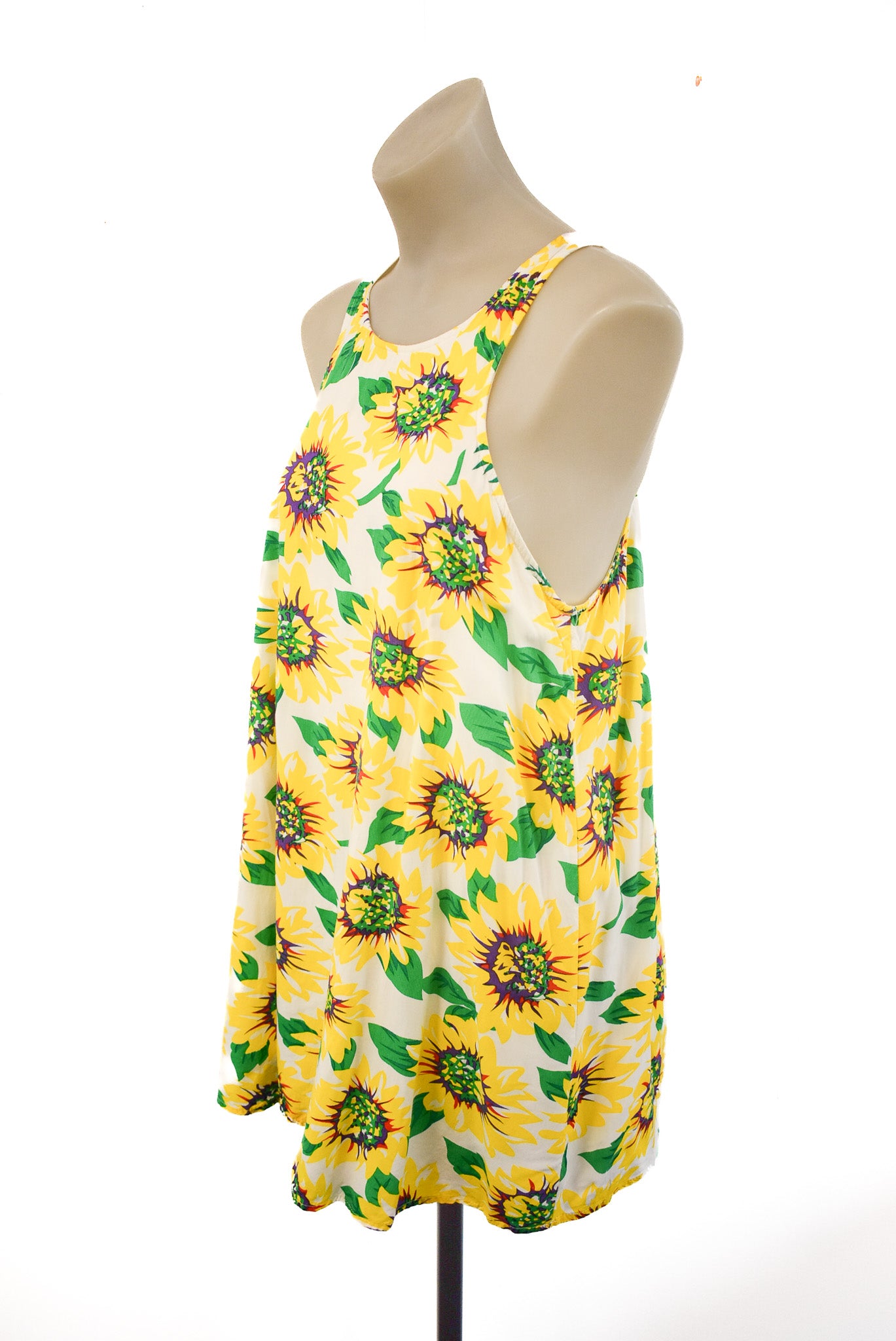 Polly sunflower cotton mini dress, S