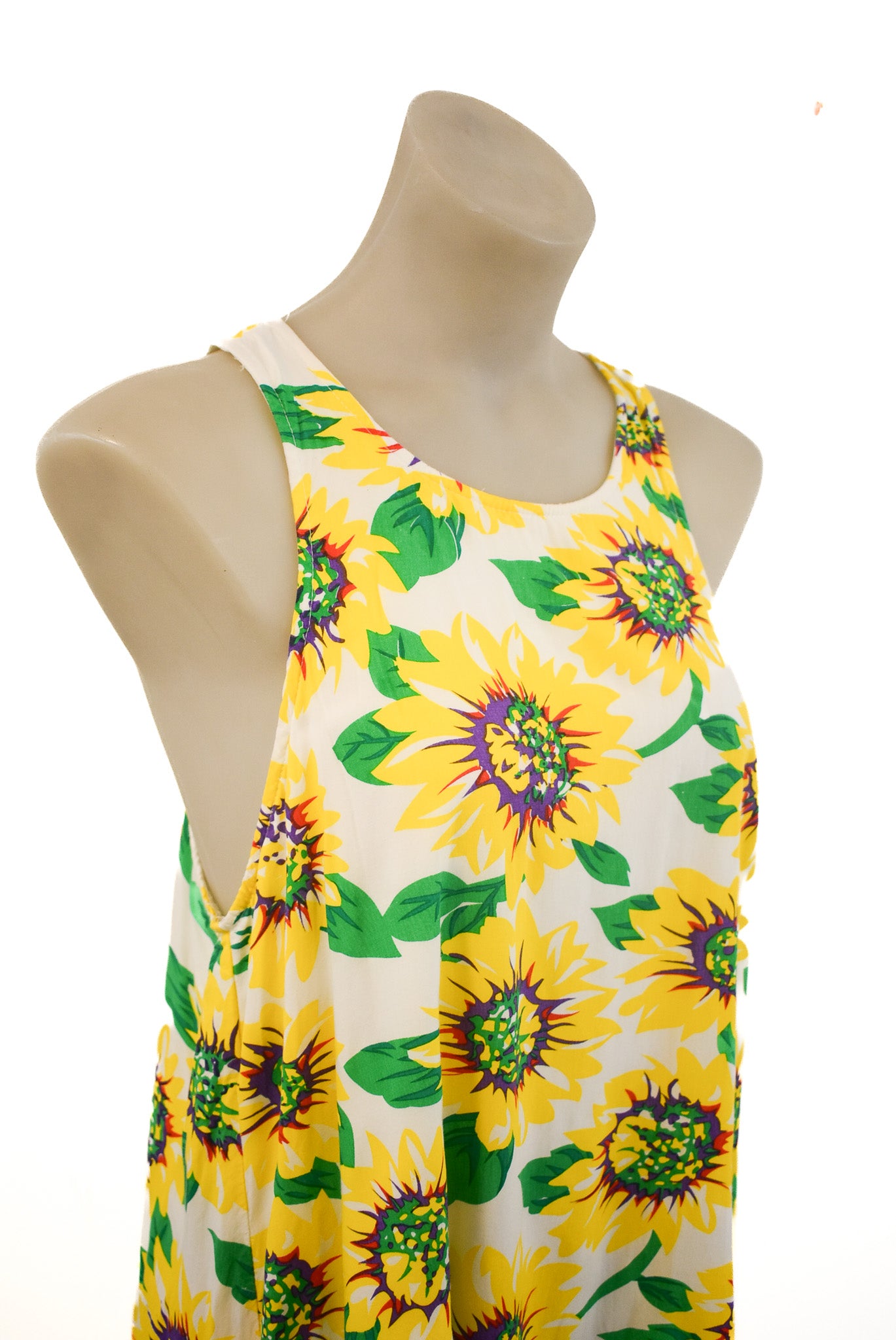 Polly sunflower cotton mini dress, S