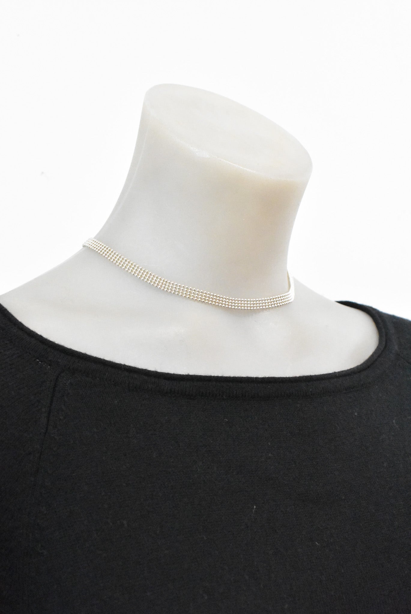 Italian silver choker