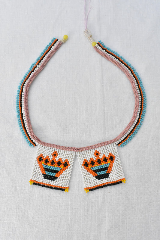 Glass beadwork necklace