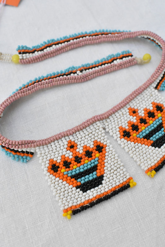 Glass beadwork necklace