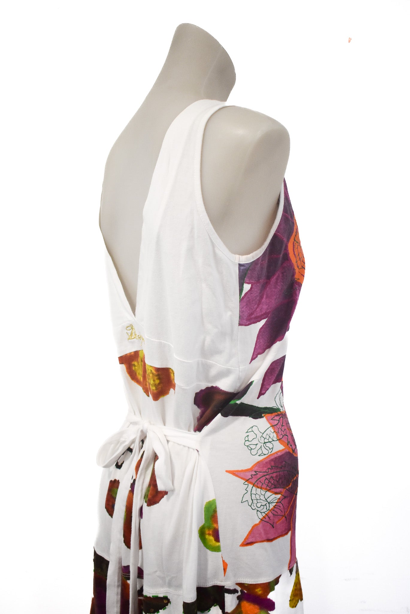 Desigual funky drop waist floral dress, XL