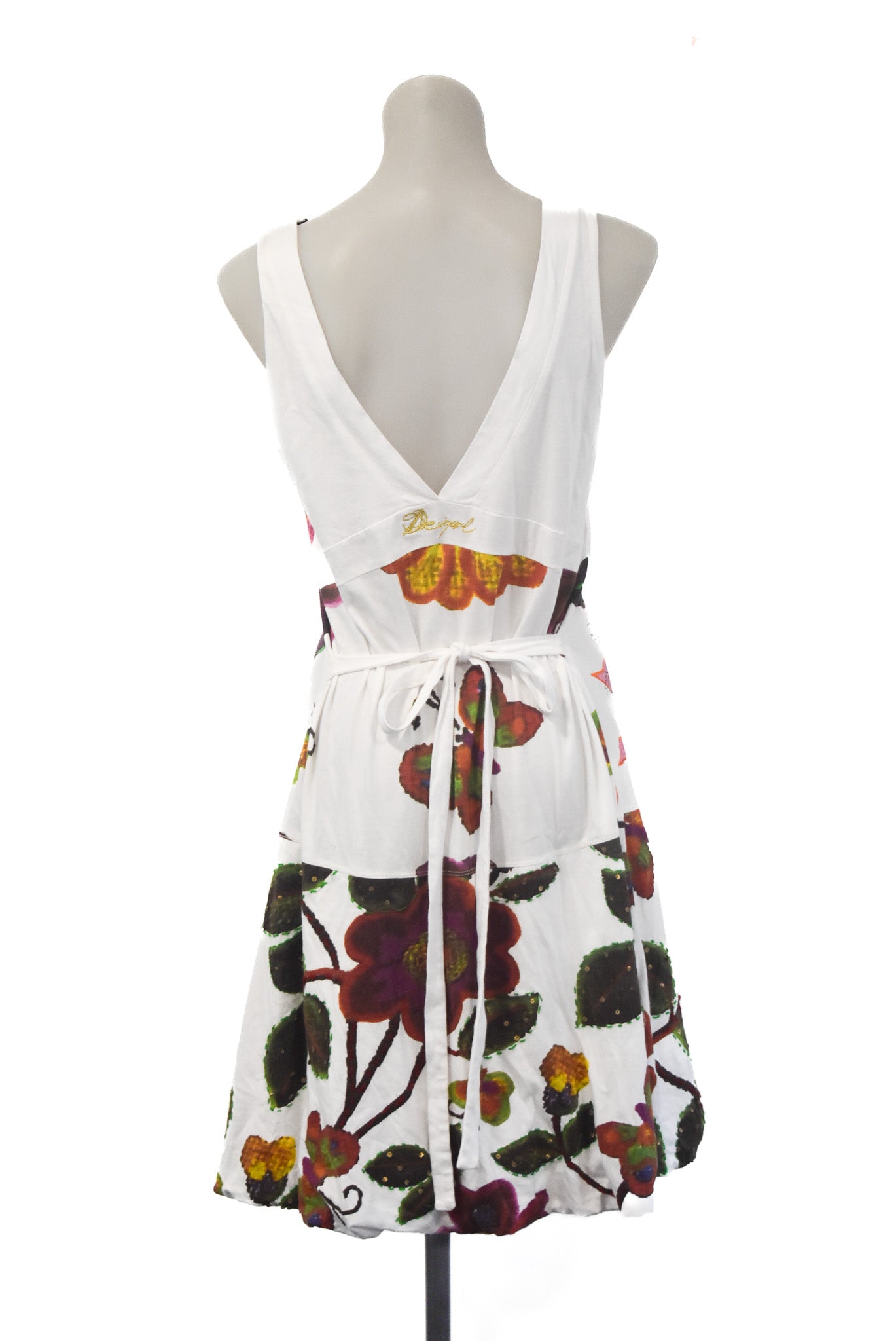 Desigual funky drop waist floral dress, XL