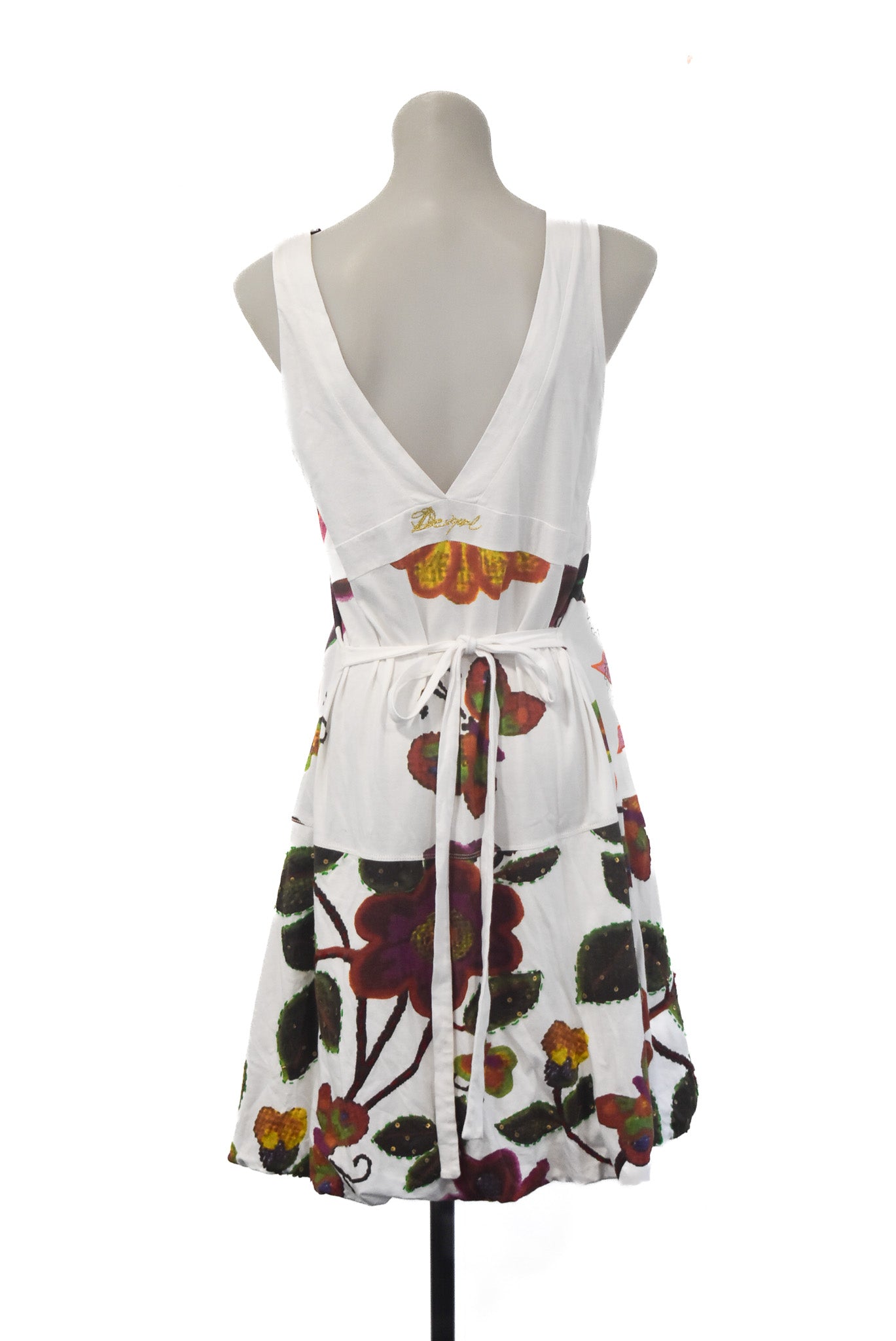 Desigual funky drop waist floral dress, XL