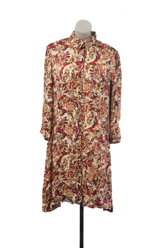 RJC by Kingan Jones button up floral midi dress