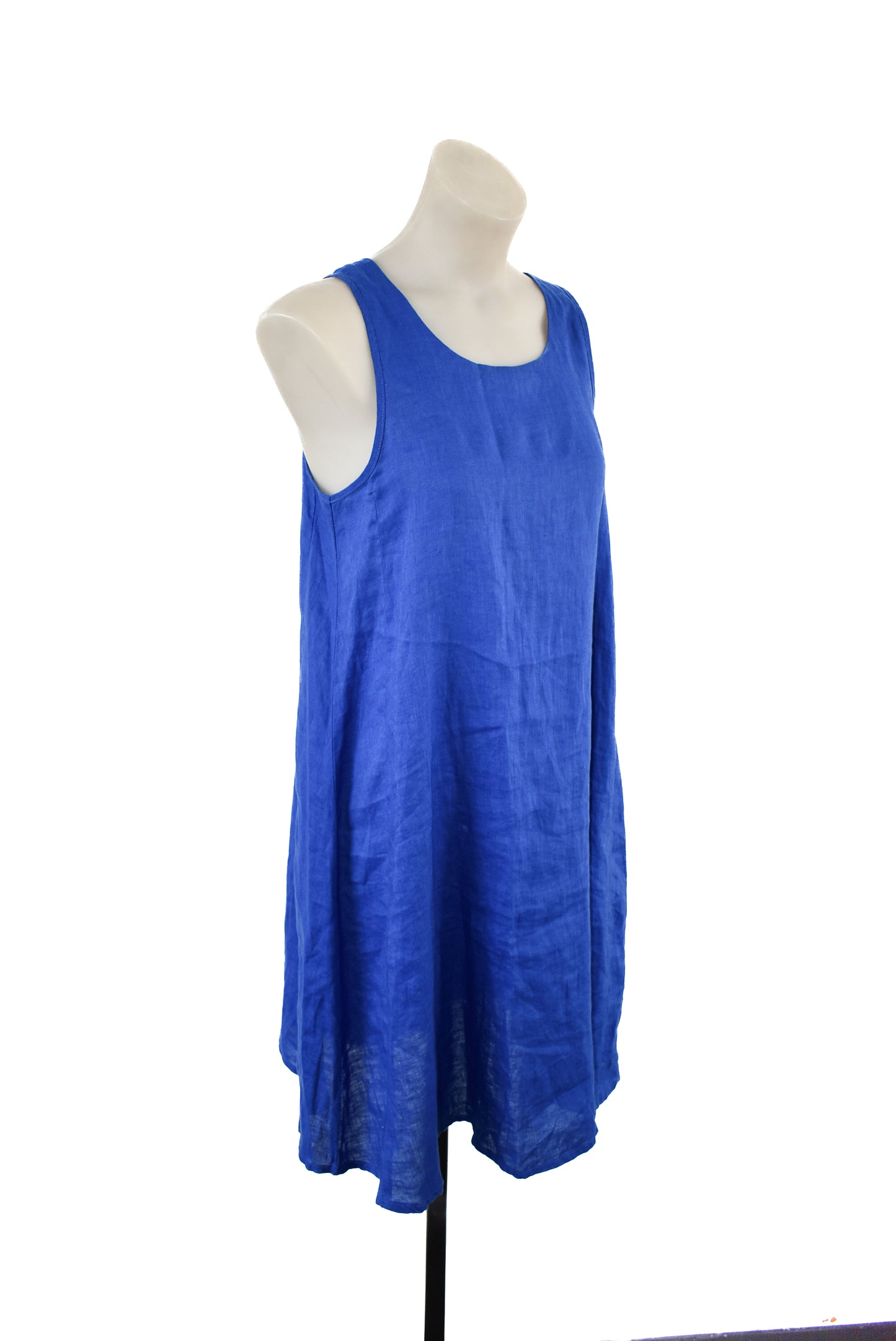 Zest 100% linen blue midi dress, 10