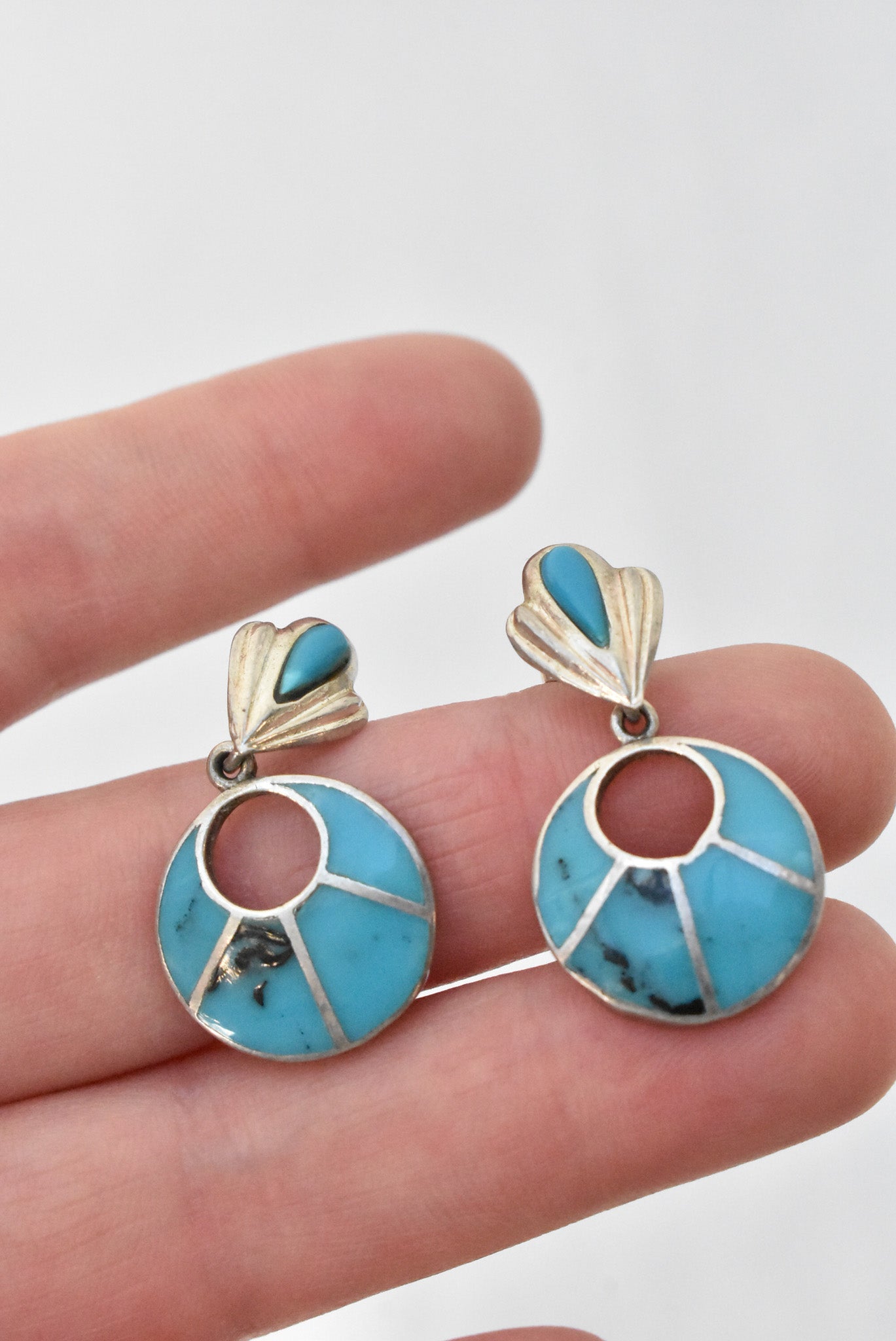 Sterling silver and turquoise earrings