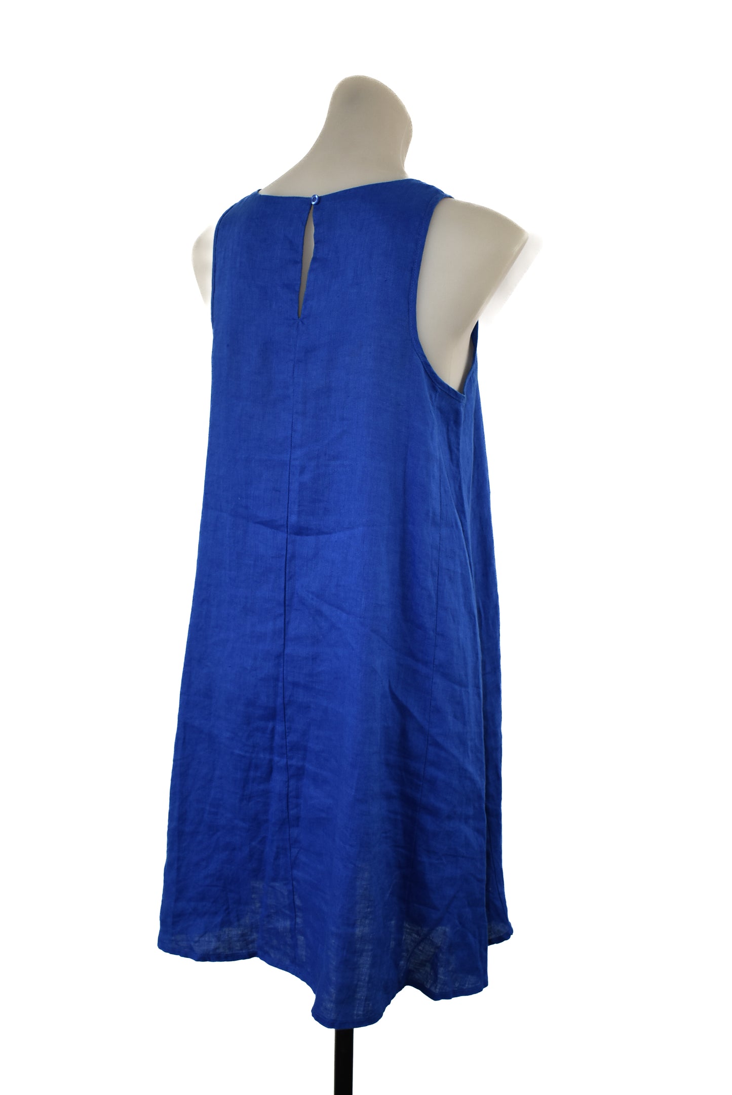 Zest 100% linen blue midi dress, 10