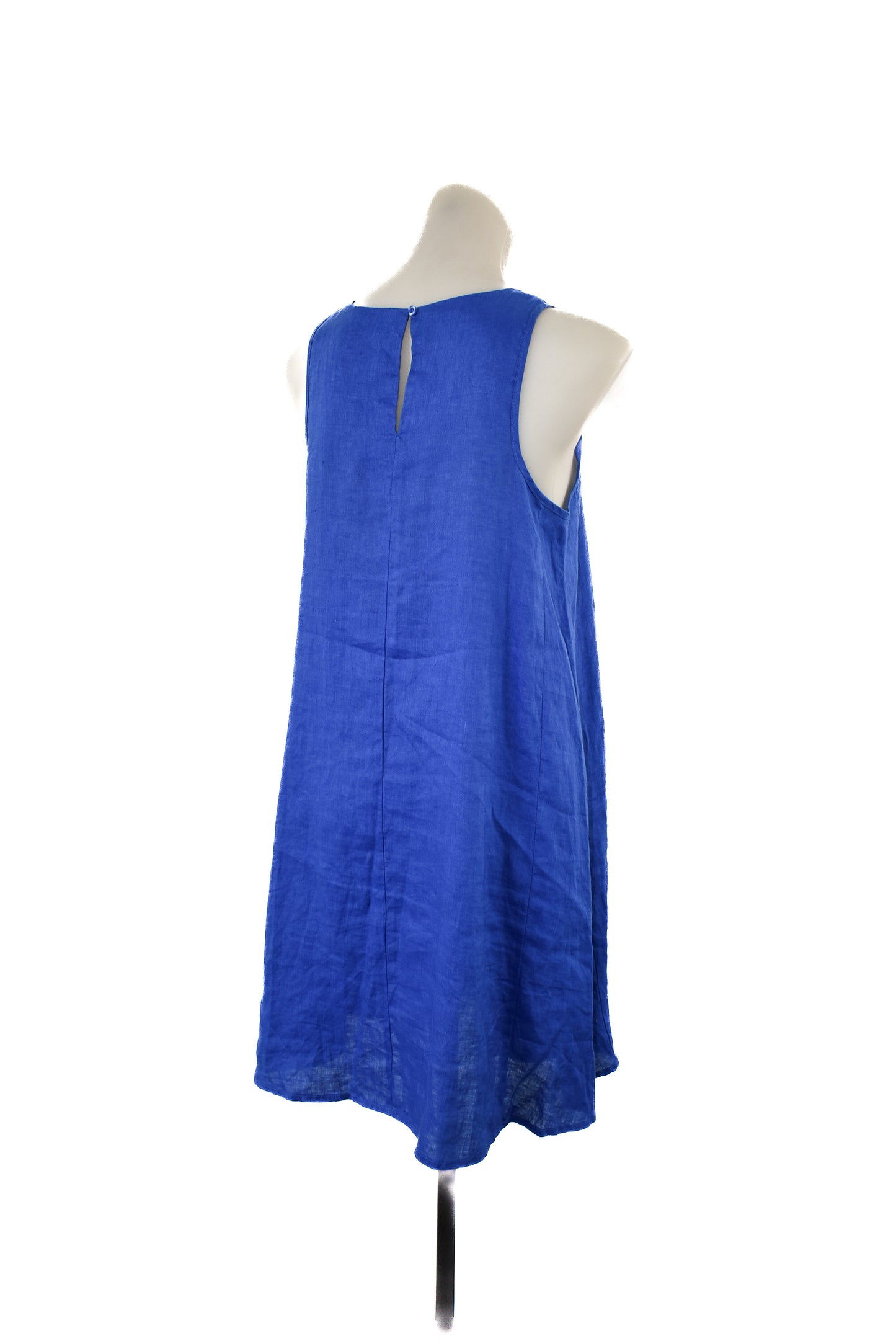 Zest 100% linen blue midi dress, 10