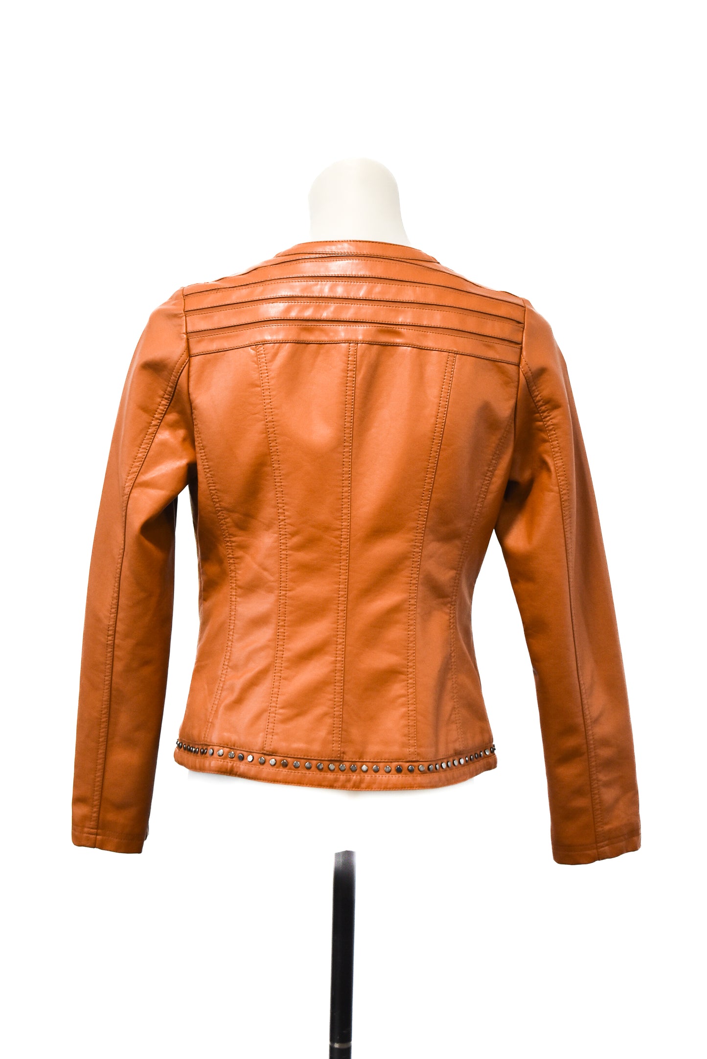 Escandelle Paris vegan leather zip up jacket, M