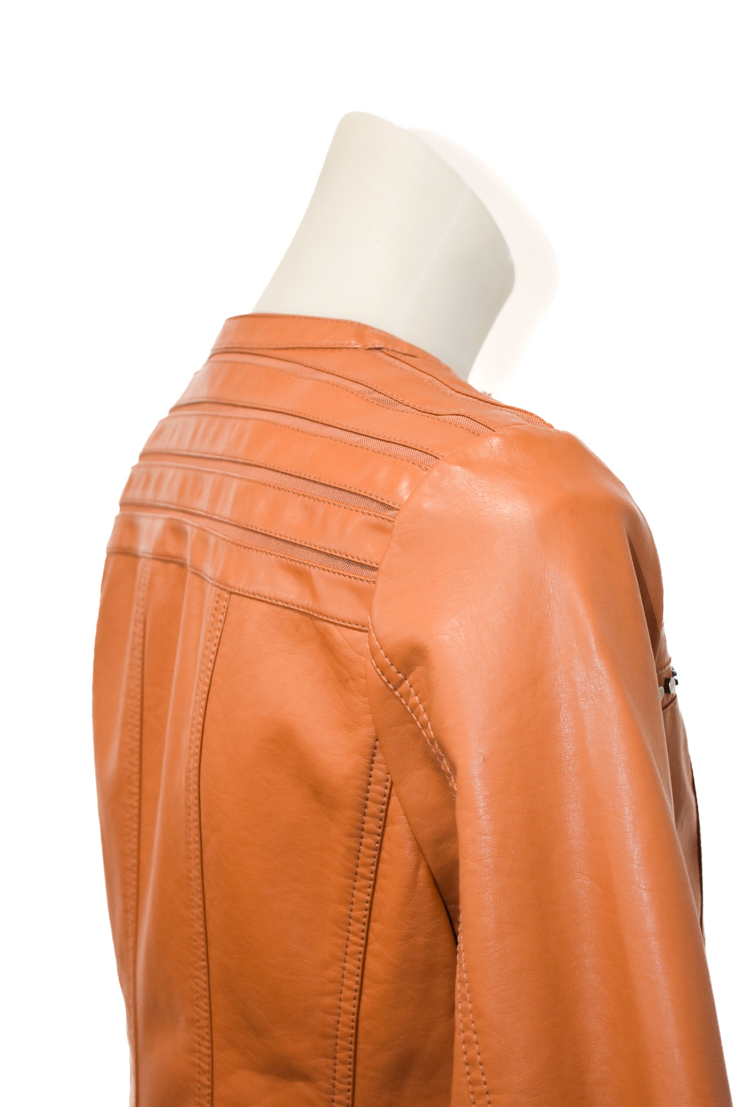 Escandelle Paris vegan leather zip up jacket, M