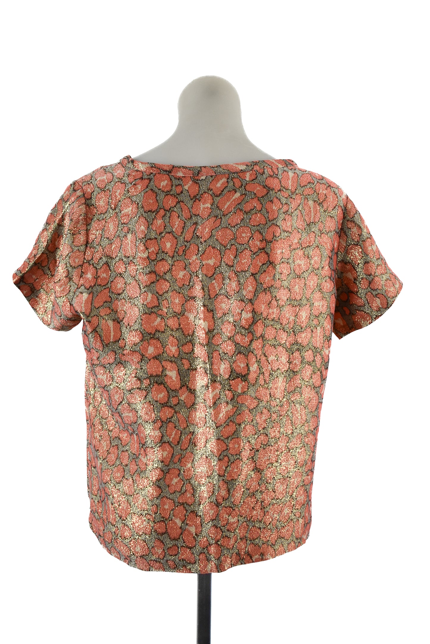 Maison Scotch Sparkly Leopard Print Top,M