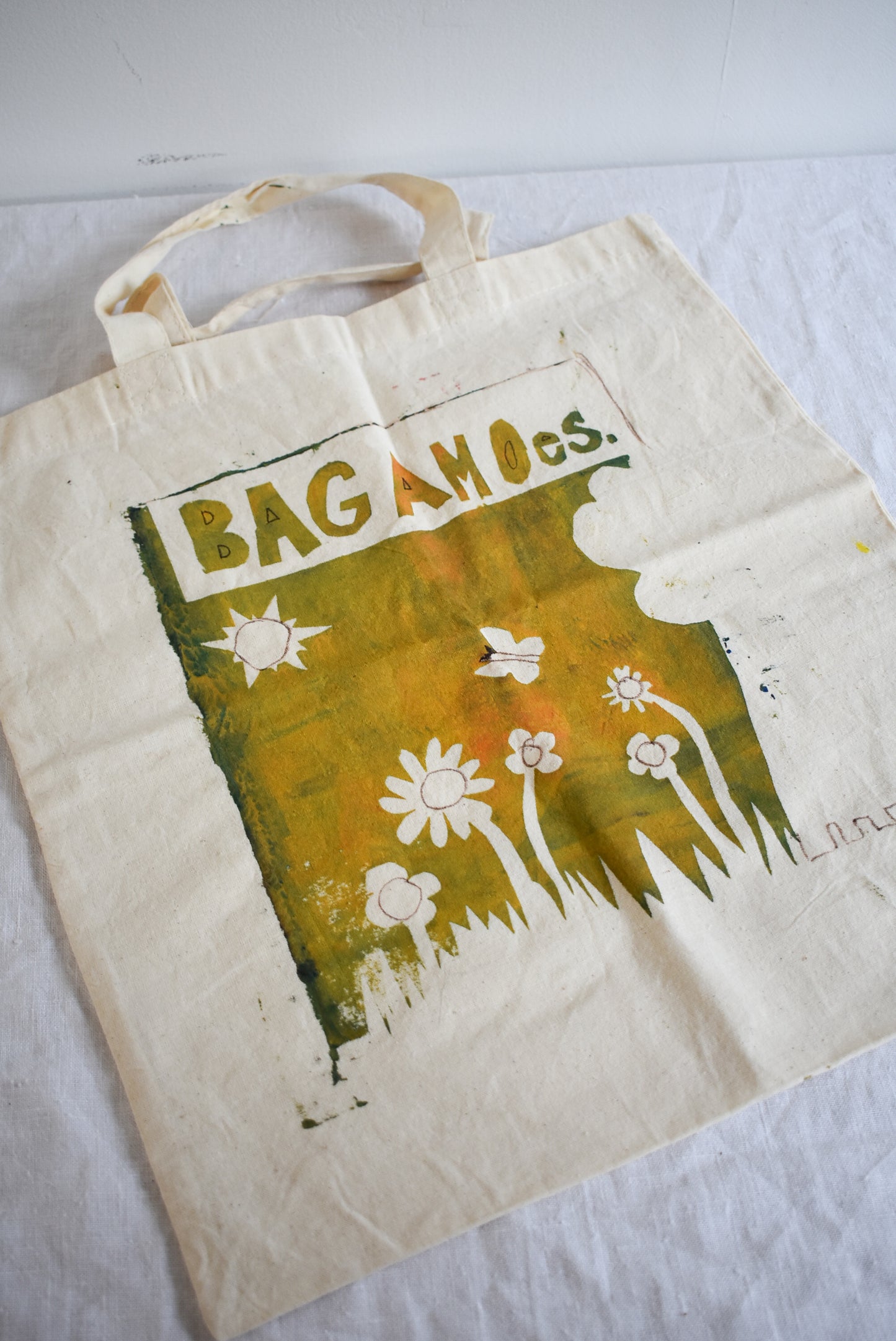 Super cute screen printed tote bag