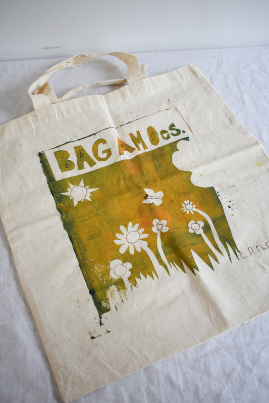 Super cute screen printed tote bag