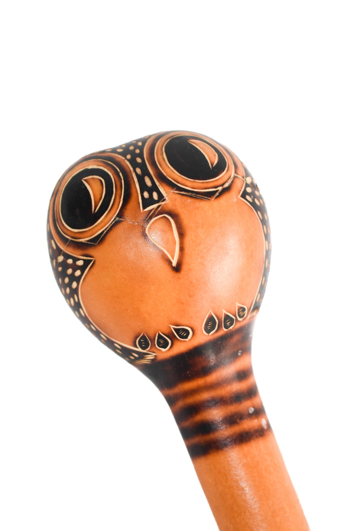 Handcrafted gourd baby rattle