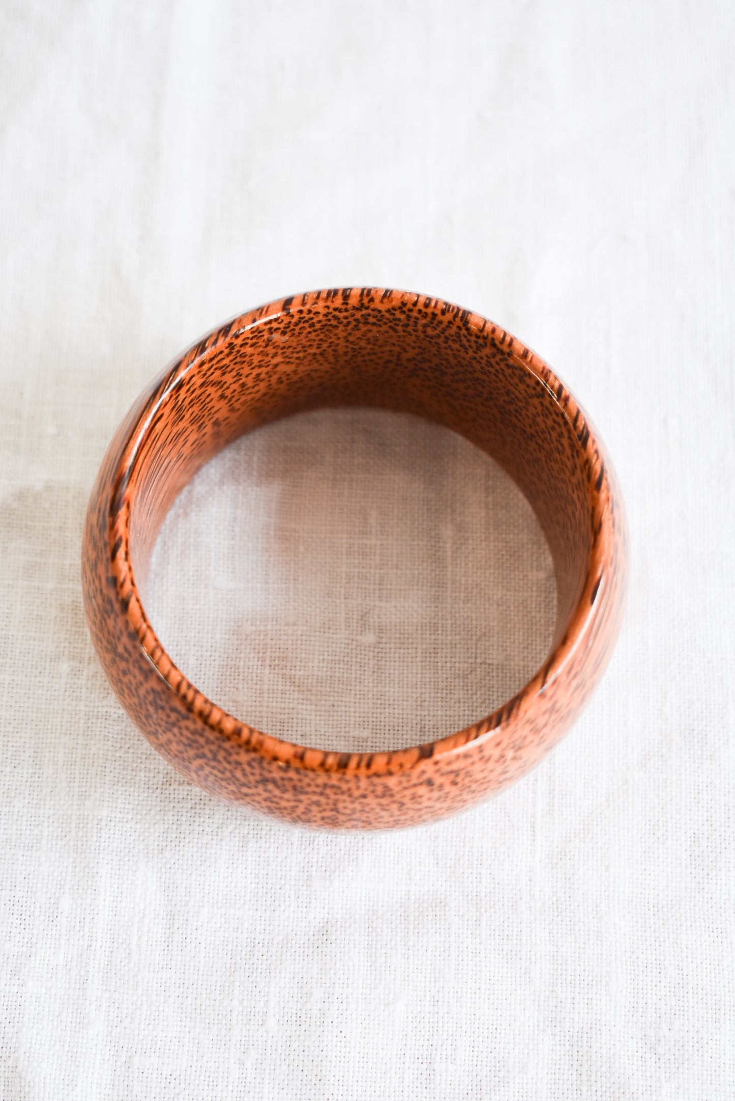 Retro chunky wooden bangle set