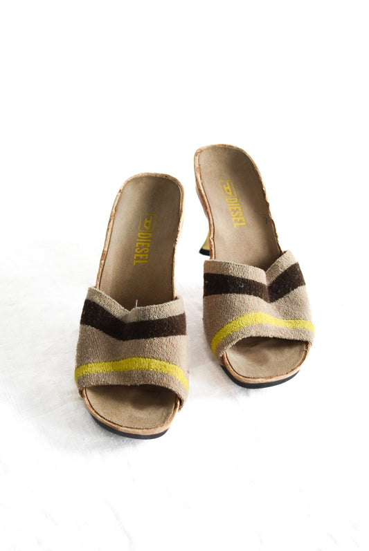 RARE Y2K Diesel cork "LOVE" heels, 37EUR