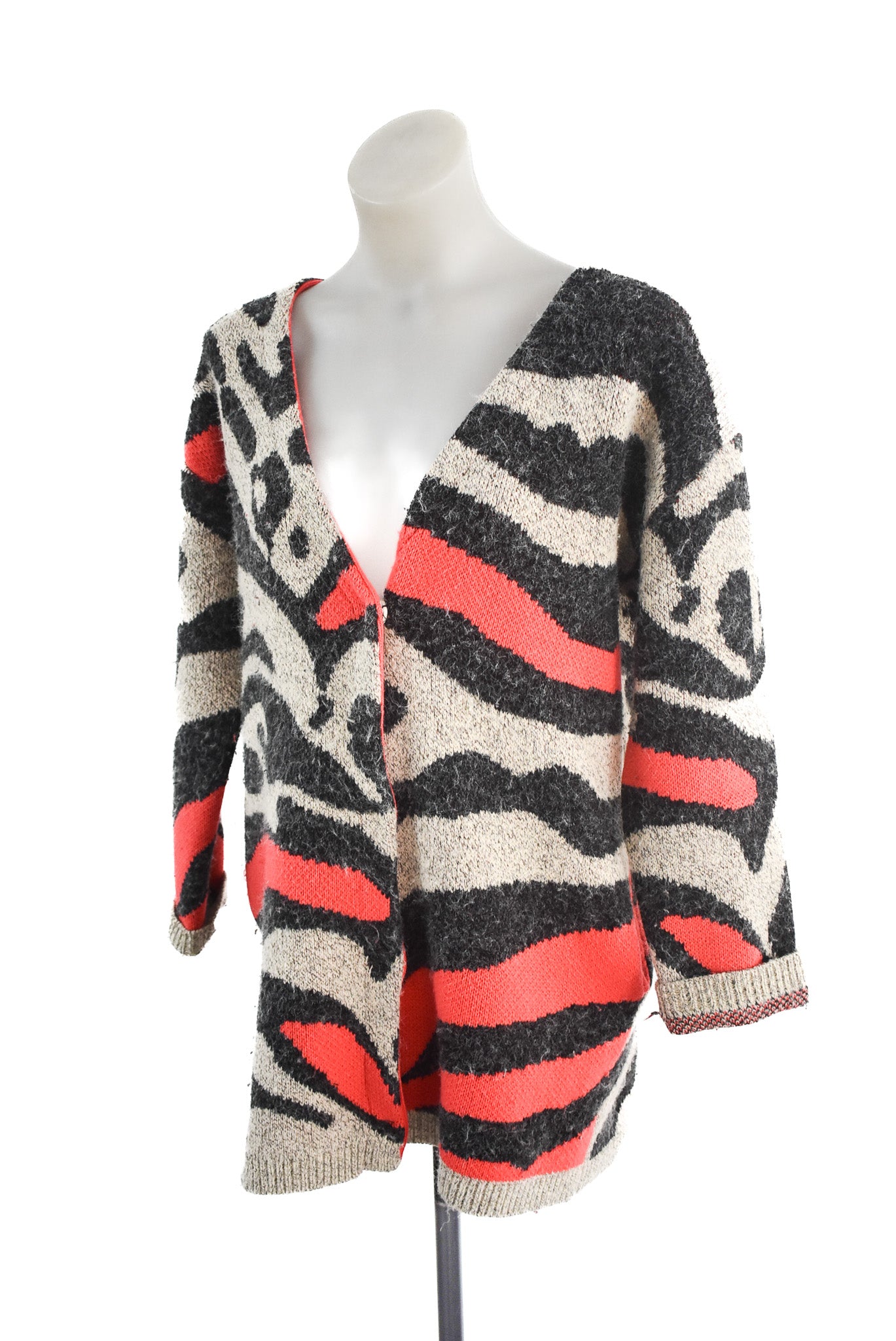 Funky wool cardigan, L