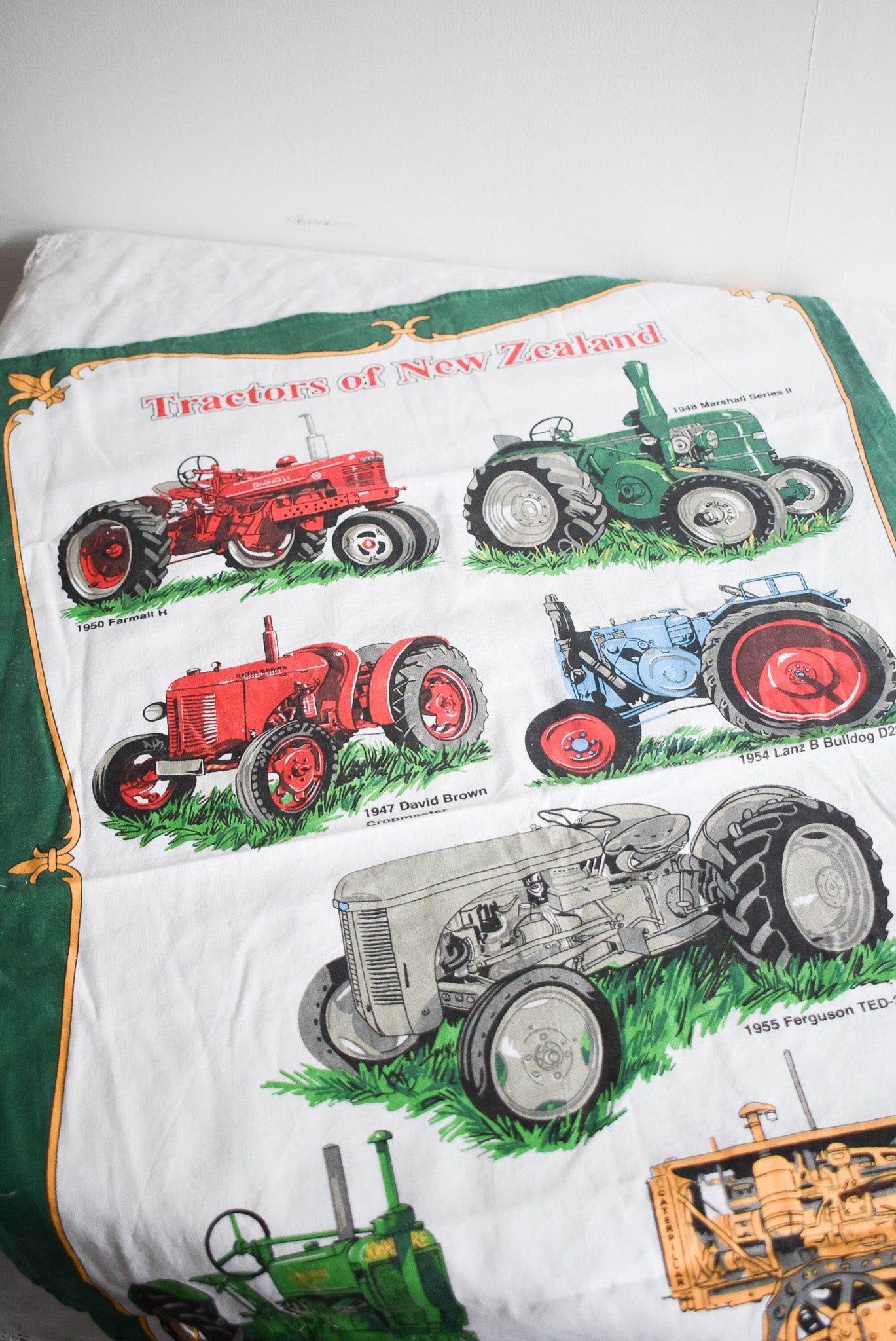 Tractors of NZ tea towel