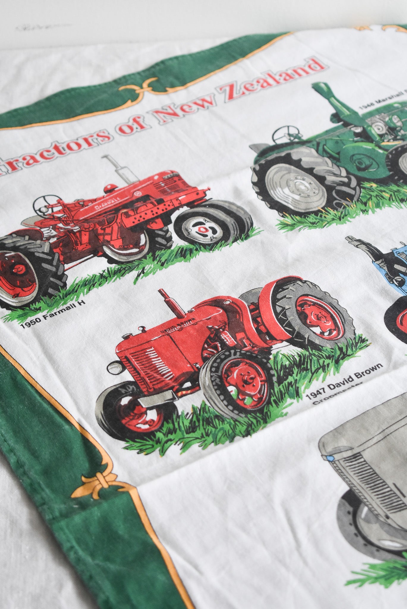 Tractors of NZ tea towel