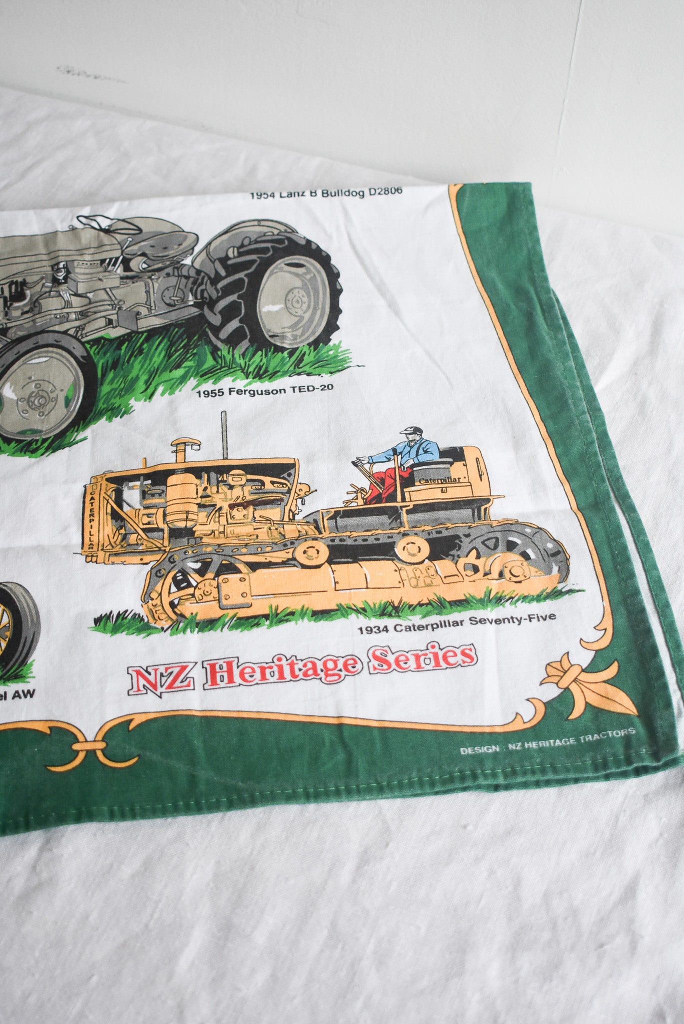 Tractors of NZ tea towel