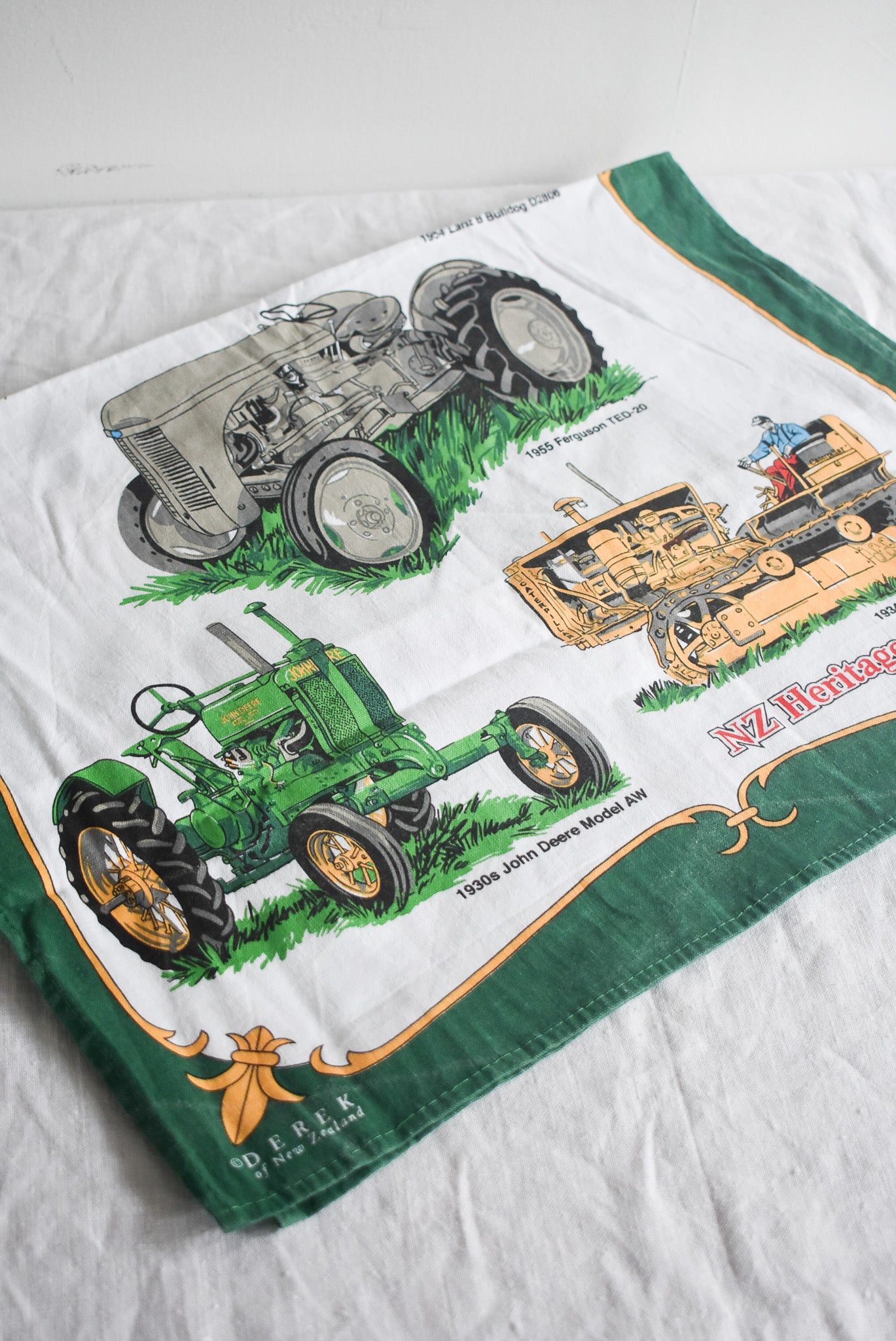 Tractors of NZ tea towel