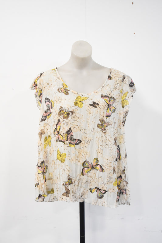 Together sheer butterfly blouse, M/L