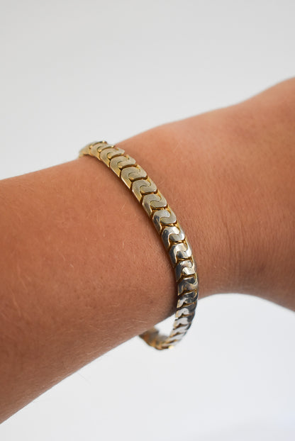 Thick S-chain bracelet