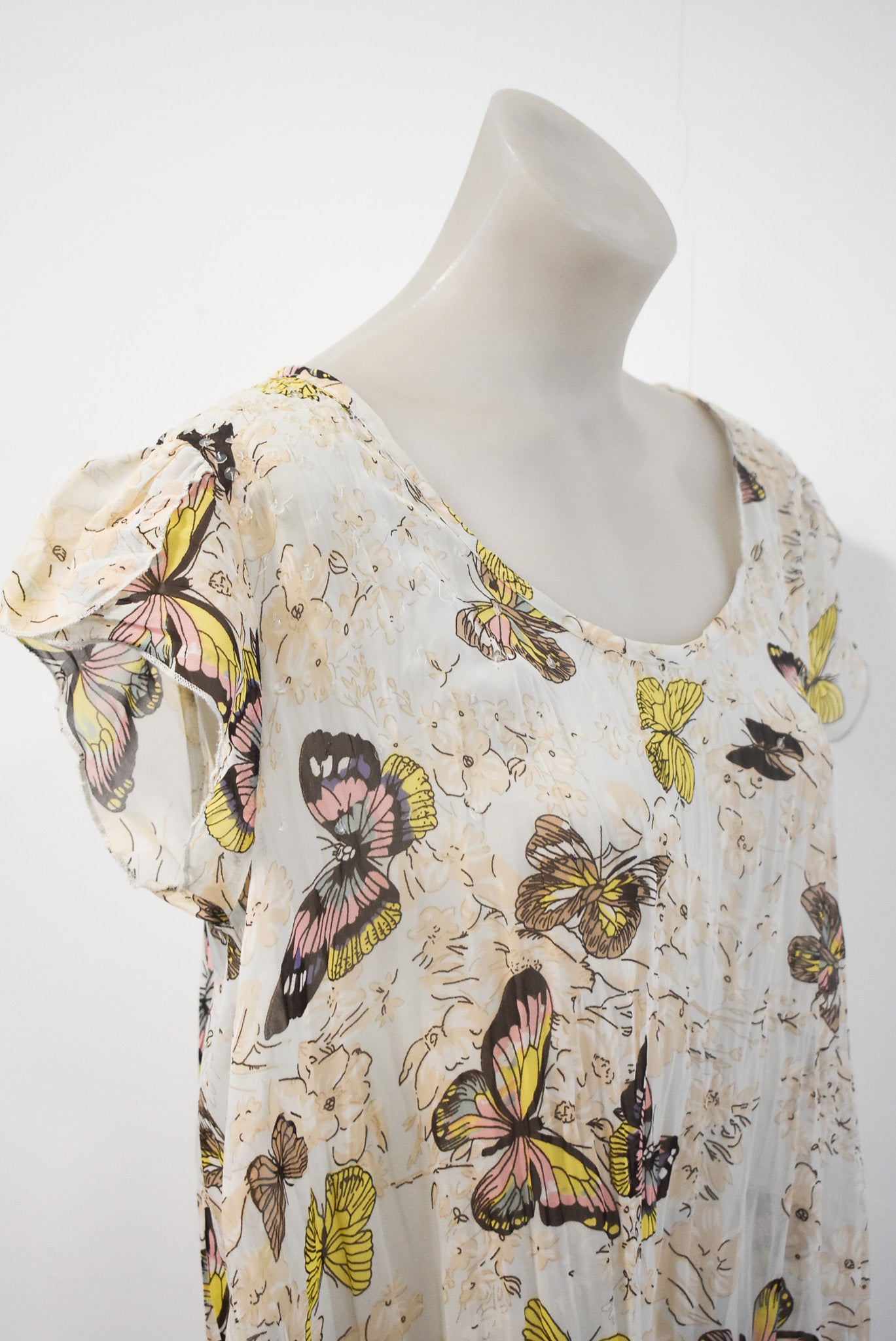 Together sheer butterfly blouse, M/L