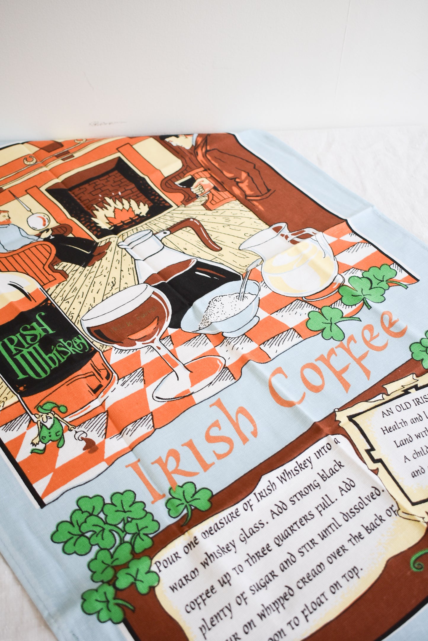 Irish Coffee 100% cotton tea towel